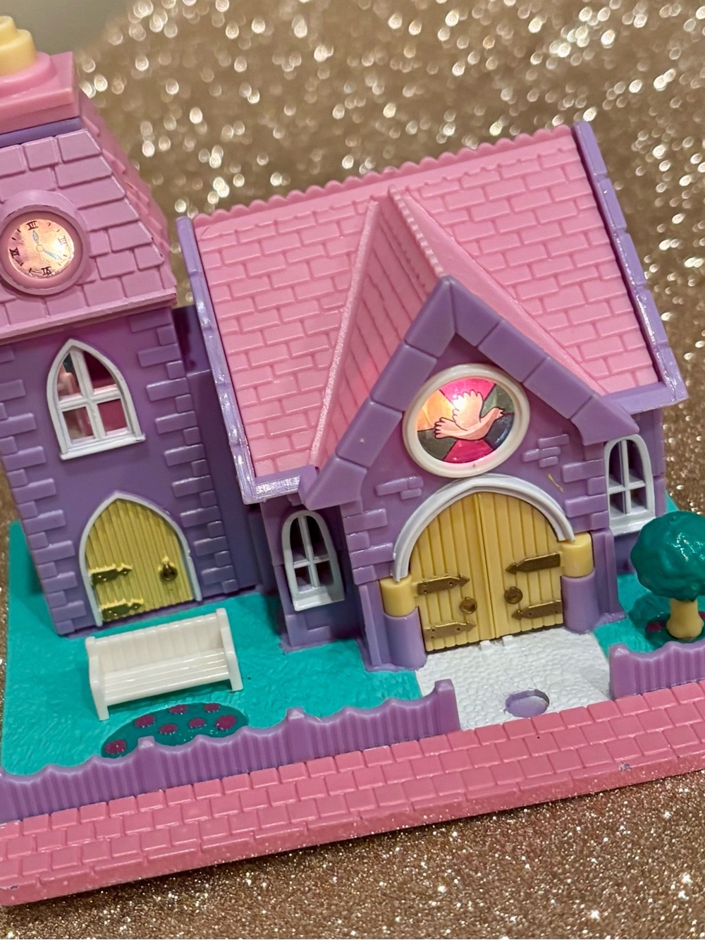 Vintage 1993 Polly Pocket Light-up Wedding Chapel by Blue Bird Toys Inc - Picture 4 of 7